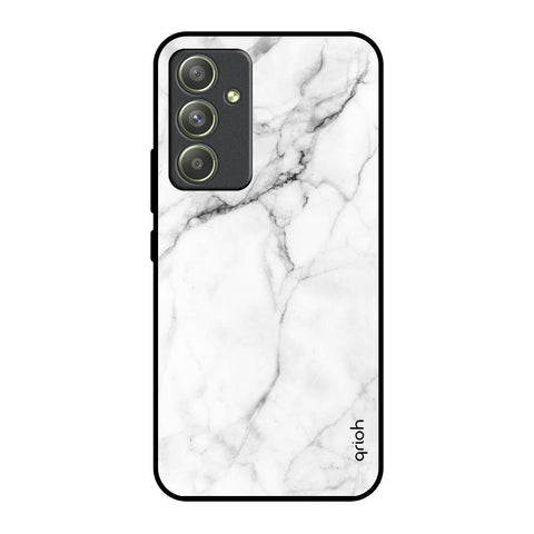 Modern White Marble Glossy Case for Samsung Galaxy A54 5G