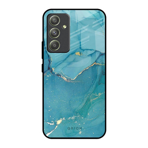 Blue Golden Glitter Glossy Case for Samsung Galaxy A54 5G