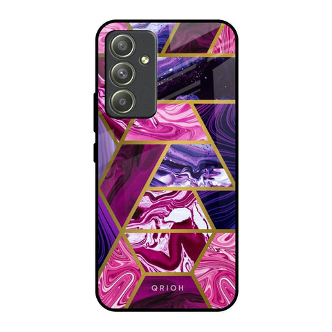 Electroplated Geometric Marble Glossy Case for Samsung Galaxy A54 5G