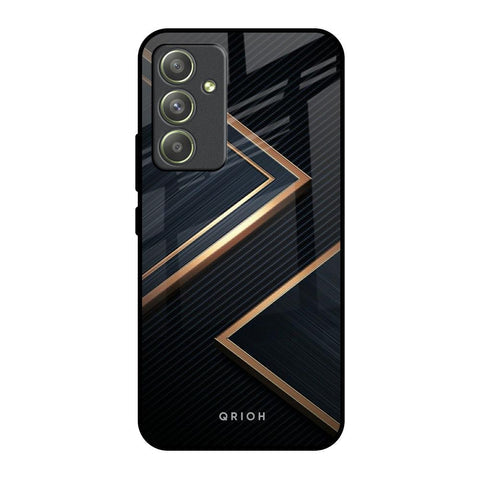 Sleek Golden & Navy Glossy Case for Samsung Galaxy A54 5G