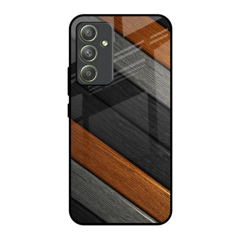 Tri Color Wood Glossy Case for Samsung Galaxy A54 5G