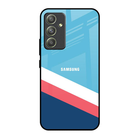 Pink & White Stripes Glossy Case For Samsung Galaxy A54 5G