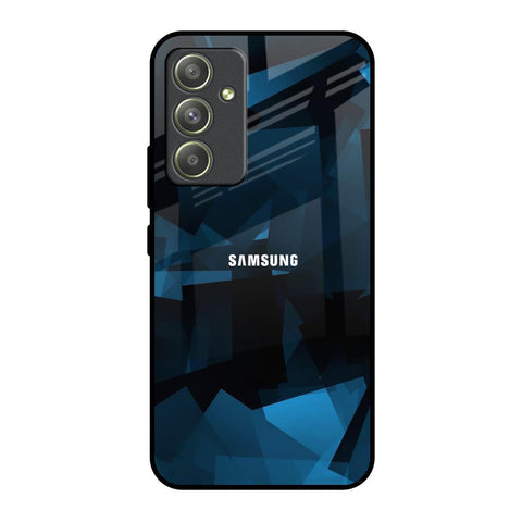 Polygonal Blue Box Glossy Case For Samsung Galaxy A54 5G