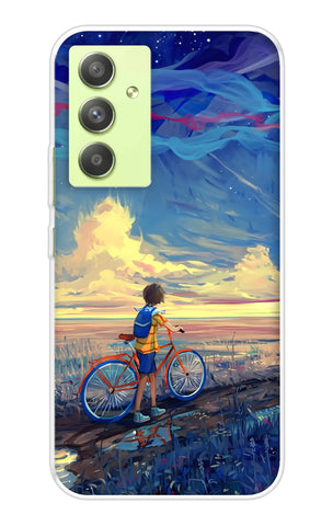 Riding Bicycle to Dreamland Soft Cover for Samsung Galaxy A54 5G