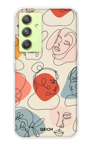Abstract Faces Soft Cover for Samsung Galaxy A54 5G