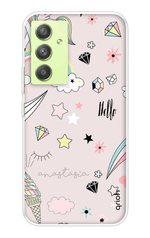 Unicorn Doodle Soft Cover For Samsung Galaxy A54 5G