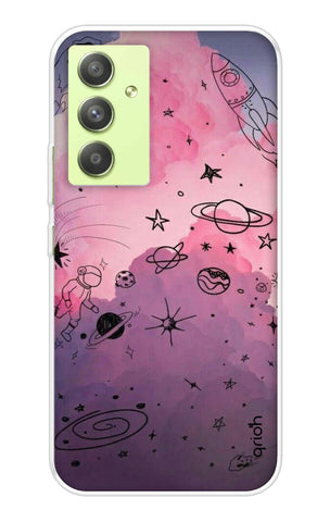 Space Doodles Art Soft Cover For Samsung Galaxy A54 5G
