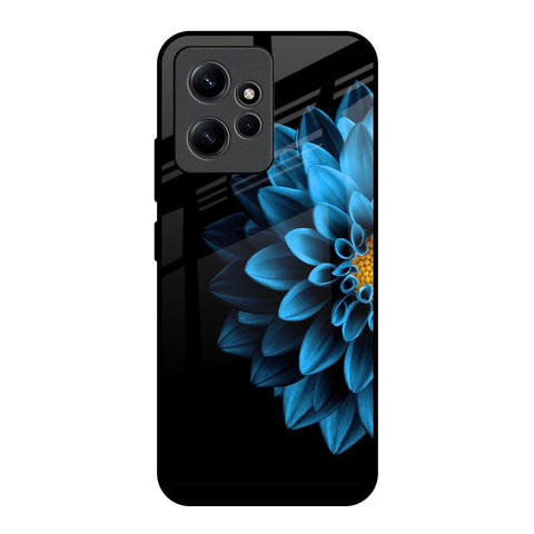 Half Blue Flower Glossy Case for Redmi Note 12
