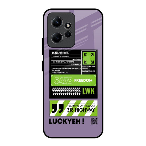 Run & Freedom Glossy Case for Redmi Note 12