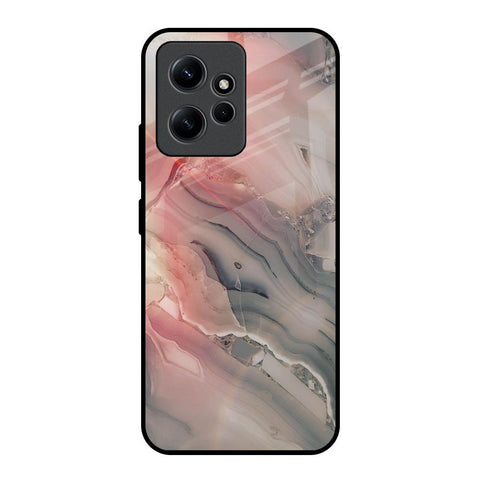 Pink And Grey Marble Glossy Case For Redmi Note 12