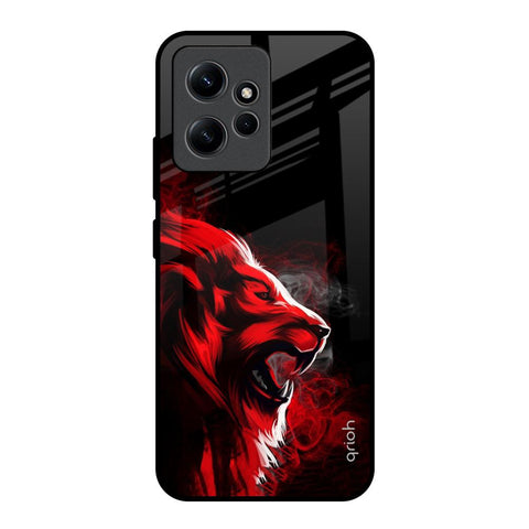 Red Angry Lion Glossy Case for Redmi Note 12