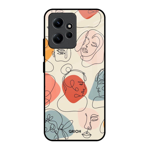 Abstract Faces Glossy Case for Redmi Note 12