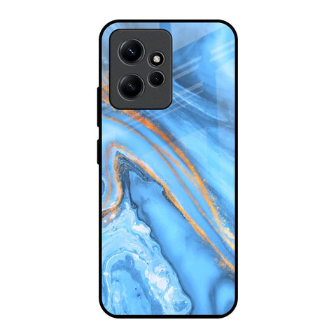 Vibrant Blue Marble Glossy Case for Redmi Note 12