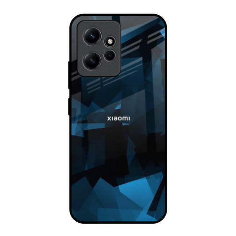 Polygonal Blue Box Glossy Case For Redmi Note 12