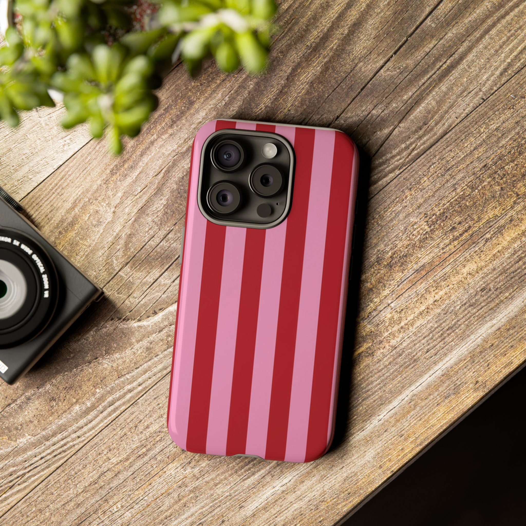 Pink Stripes Tough Case  Available For All iPhone Models