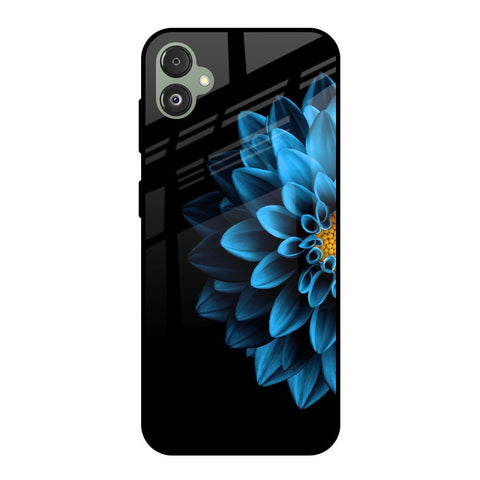 Half Blue Flower Glossy Case for Samsung Galaxy F14 5G