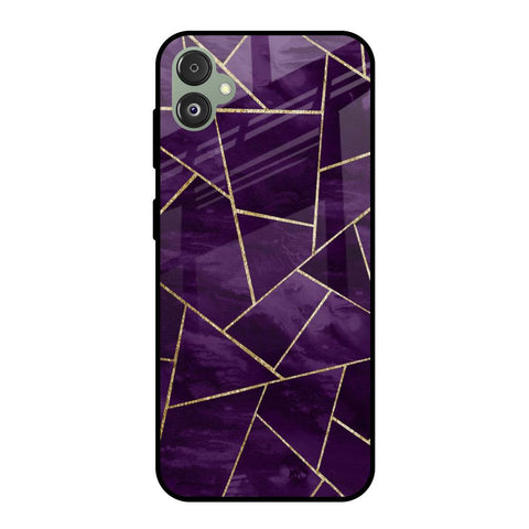Geometric Purple Glossy Case For Samsung Galaxy F14 5G