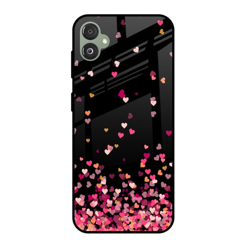 Heart Rain Fall Glossy Case For Samsung Galaxy F14 5G