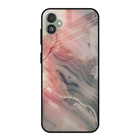 Pink And Grey Marble Glossy Case For Samsung Galaxy F14 5G