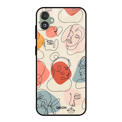 Abstract Faces Glossy Case for Samsung Galaxy F14 5G