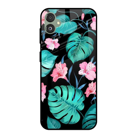 Tropical Leaves & Pink Flowers Glossy case for Samsung Galaxy F14 5G