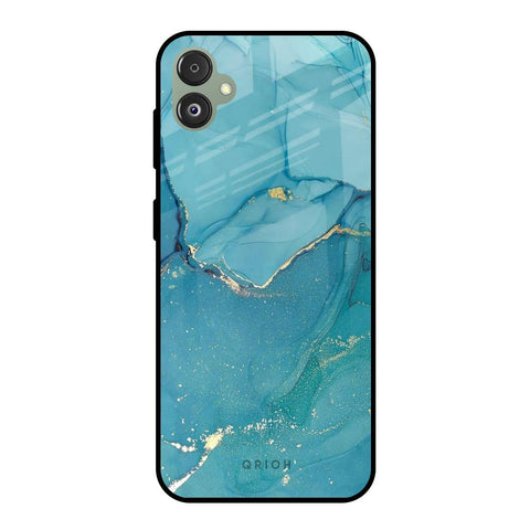 Blue Golden Glitter Glossy Case for Samsung Galaxy F14 5G