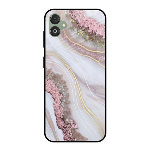 Pink & Gold Gllitter Marble Glossy Case for Samsung Galaxy F14 5G