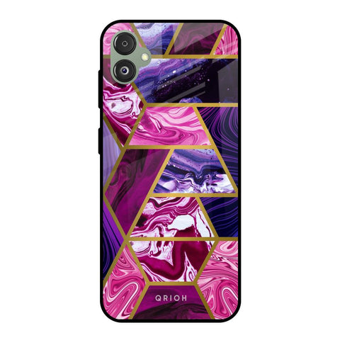 Electroplated Geometric Marble Glossy Case for Samsung Galaxy F14 5G