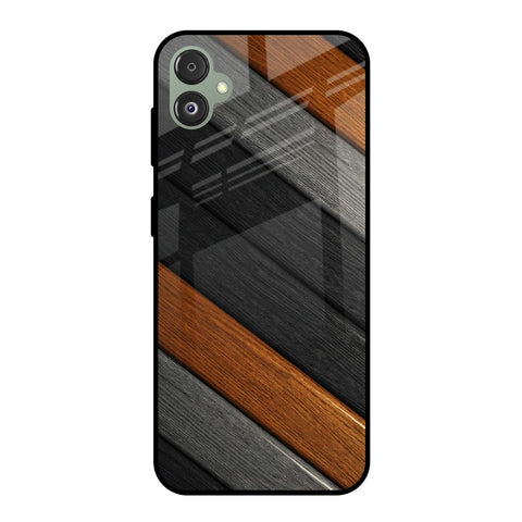 Tri Color Wood Glossy Case for Samsung Galaxy F14 5G