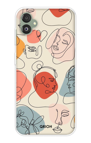 Abstract Faces Soft Cover for Samsung Galaxy F14 5G