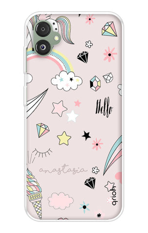 Unicorn Doodle Soft Cover For Samsung Galaxy F14 5G