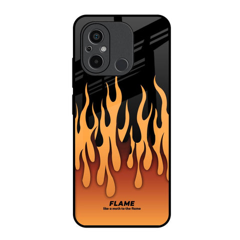 Fire Flame Glossy Case for Redmi 12C