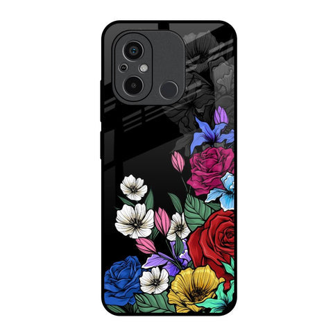 Rose Flower Bunch Art Glossy Case for Redmi 12C