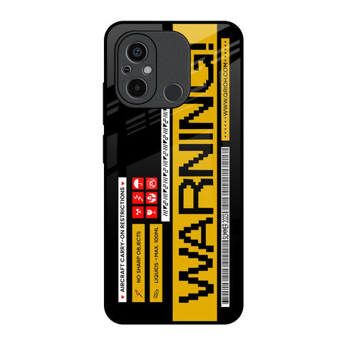 Aircraft Warning Glossy Case for Redmi 12C