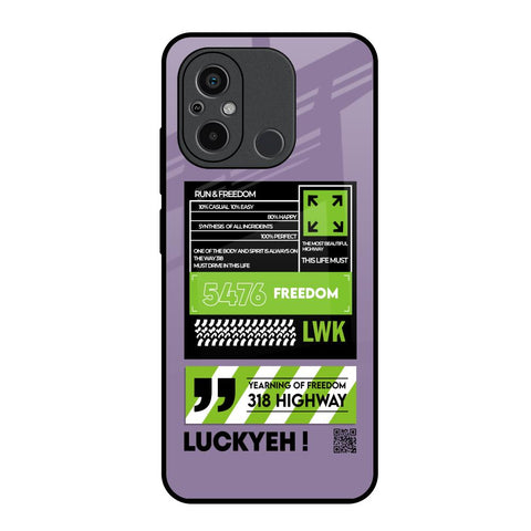 Run & Freedom Glossy Case for Redmi 12C