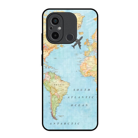 Travel Map Glossy Case for Redmi 12C