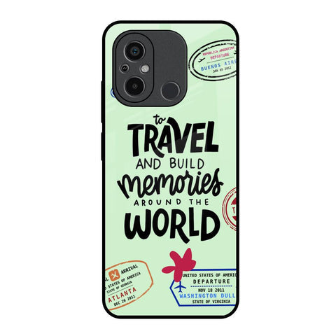Travel Stamps Glossy Case for Redmi 12C