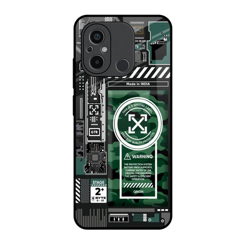 Green Camo Circuit Glossy Case for Redmi 12C