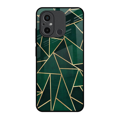 Abstract Green Glossy Case For Redmi 12C