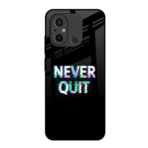 Never Quit Glossy Case For Redmi 12C