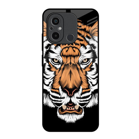 Angry Tiger Glossy Case For Redmi 12C