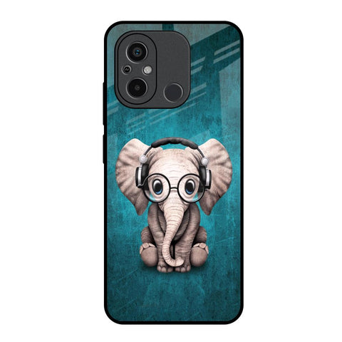 Adorable Baby Elephant Glossy Case For Redmi 12C