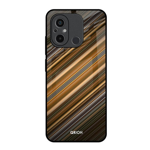 Diagonal Slash Pattern Glossy Case for Redmi 12C