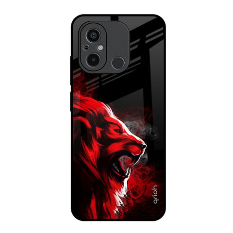 Red Angry Lion Glossy Case for Redmi 12C