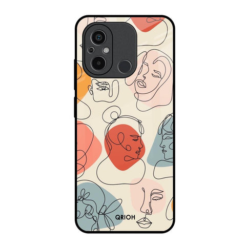 Abstract Faces Glossy Case for Redmi 12C