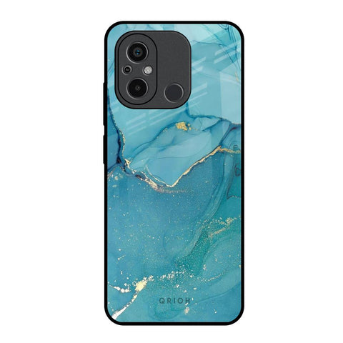 Blue Golden Glitter Glossy Case for Redmi 12C