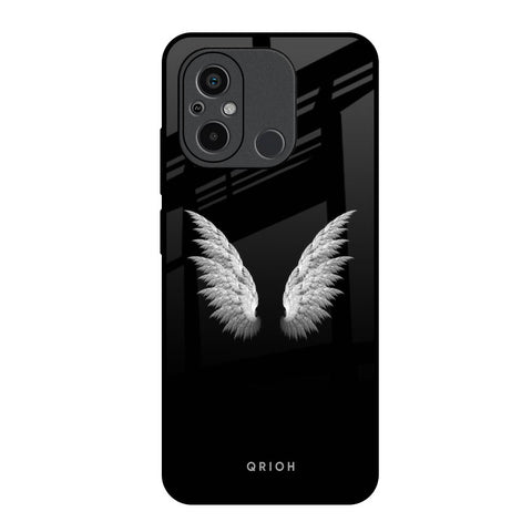 White Angel Wings Glossy Case for Redmi 12C