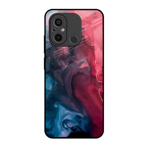 Blue & Red Smoke Glossy Case for Redmi 12C