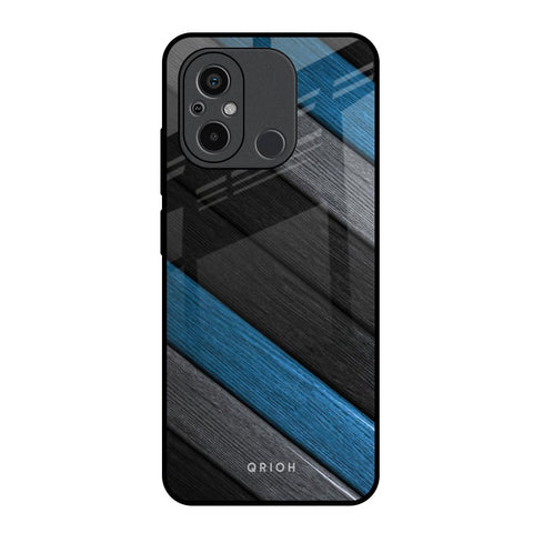 Multicolor Wooden Effect Glossy Case for Redmi 12C
