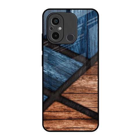 Wooden Tiles Glossy Case for Redmi 12C